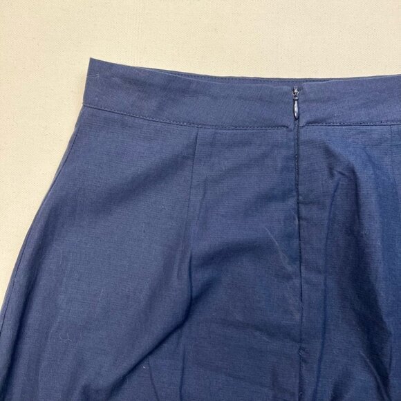 Mi Ami Womens A Line Skirt Navy White Paisley Mini Lined Embroidered Boho S - Picture 6 of 11